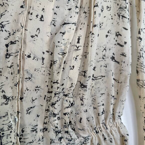 Eliot Button Up Sheer Silk Long Sleeve Top XS - Picture 4 of 13